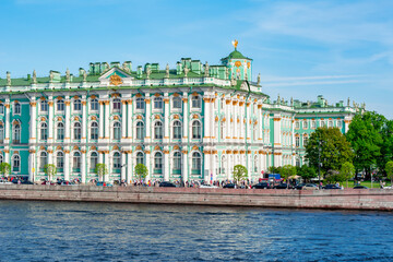 Winter Palace (State Hermitage museum) and Neva river, Saint Petersburg, Russia