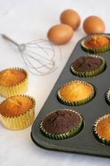 muffins with chocolate