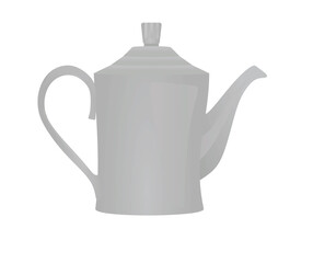 Ceramic tea pot. vector illustration