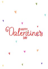 Happy Valentine’s Day card with heart 