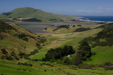 Fototapeta premium Landscape in Otago Peninsula. Otago. South Island. New Zealand.