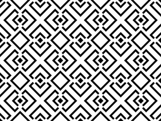Abstract geometric pattern. A seamless vector background. White and black ornament. Graphic modern pattern. Simple lattice graphic design