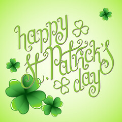 Hand written St. Patrick's day greetings