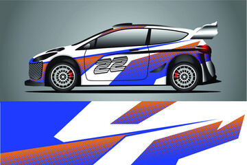 Obraz na płótnie Canvas Racing Car decal wrap design. Graphic abstract livery designs for Racing, tuning, Rally car. eps 10 format