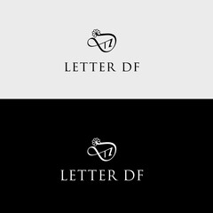 Feminine DF/ FD Font logo for your brand