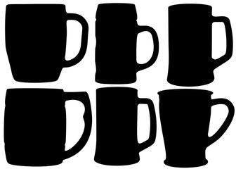 Large mugs for beer in the set.
