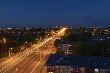 Fototapeta premium Sunset in the city on the roof. KOREA, SEOUL