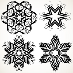 Ornate doodle mandalas