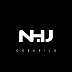 NHJ Letter Initial Logo Design Template Vector Illustration
