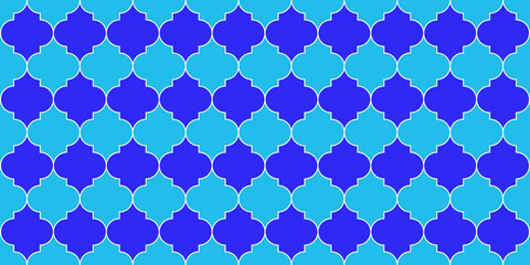 Turkish Mosque Window Motif. Moroccan Seamless Mosaic Texture. Seamless