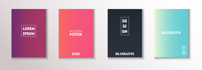 Folded Minimal Cover Vector Set. Cool Technology Wallpaper. Glam