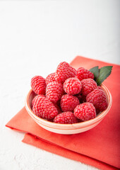 raspberries in a bowl