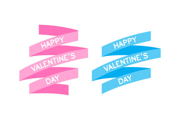 Valentines day greeting illustration written