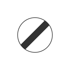 De-restriction road sign icon. Traffic signs symbol modern, simple, vector, icon for website design, mobile app, ui. Vector Illustration