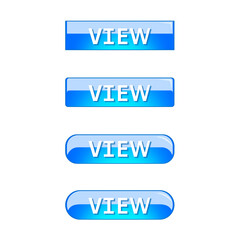 View web button set aqua blue shining color vector illustration isolated on white background