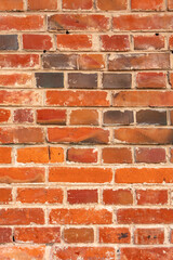 Brick wall and stone background, red brick pattern