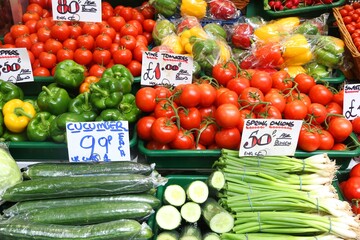 Vegetable prices in Britain