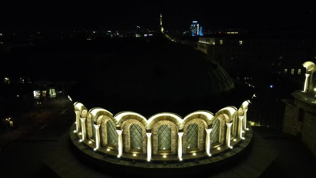 St. Kyriaki Cathedral Church at night in Sofia, Bulgaria