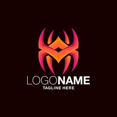 spider logo design gradient