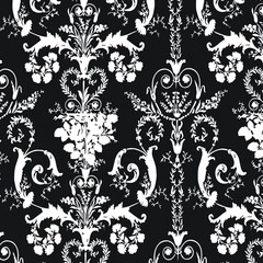 Floral seamless pattern. Hand drawn. For textile, wallpapers, print, wrapping paper. Vector stock illustration.