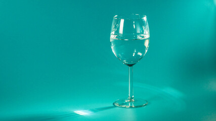 wine glass in water is beatiful