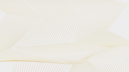 White background with gold line design