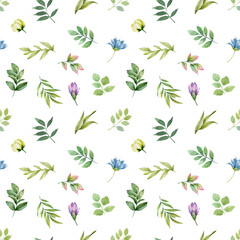 Watercolor seamless floral pattern. perfect for wallpaper, packaging paper, textile, fabric, wrapping, background