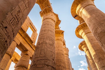 Pillars at the Karnak Temple, Luxor, Egypt, Africa