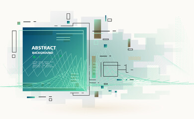 Fototapeta premium Vector, abstract geometric background