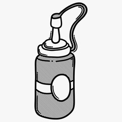 Sauce bottle doodle vector icon. Drawing sketch illustration hand drawn line eps10