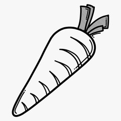 carrot doodle vector icon. Drawing sketch illustration hand drawn line eps10