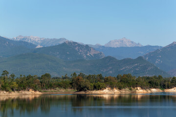 Alzitone lake in the eastern plain of Corsica