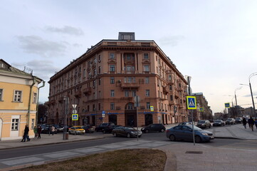 Naklejka na ściany i meble Residential building on Novinsky Boulevard 28/35 in Moscow