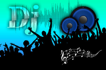 Music Studio DJ Speaker Background