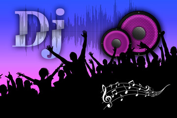 Music Studio DJ Speaker Background