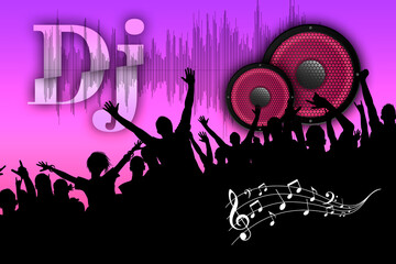 Music Studio DJ Speaker Background