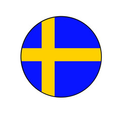 Obraz premium Sweden Flag rounded Button set for European push button concepts. 