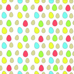 Vector collection of vector colorful easter eggs, flat design style, minimalistic illustration
