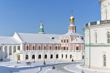 New Jerusalem Monastery. Frosty sunny day in January.