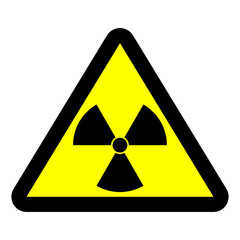 Warning controlled area x-ray vector sign isolated on white background