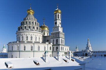 New Jerusalem Monastery. Frosty sunny day in January.