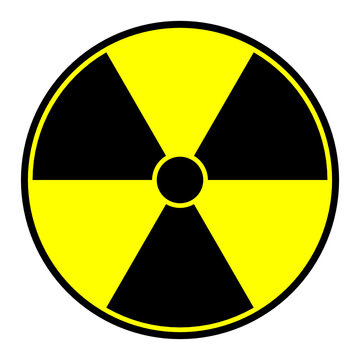 Warning controlled area x-ray vector icon isolated on white background