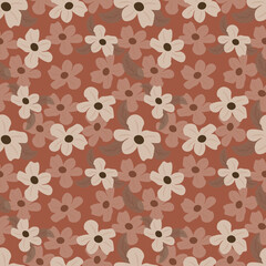 Flower Abstract seamless pattern illustration for fashion fabric and all prints.Vintage Style.