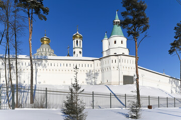 New Jerusalem Monastery. Frosty sunny day in January.