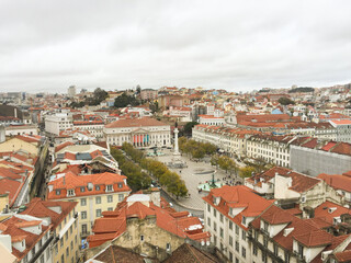 Fototapeta na wymiar Beautiful panoramic city view from above. Lisbon. Portugal