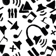 estampado de música desordenado