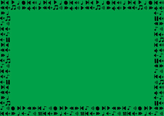 marco de musica de fondo verde