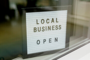Local business open - sign