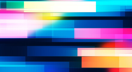 Obraz premium Geometric multicolored intersecting lines. Graphic illustration of digital technology. Abstract background.