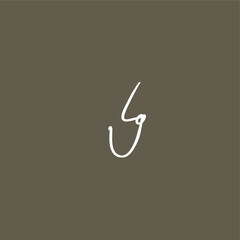 Lg initial logo design handwriting concept